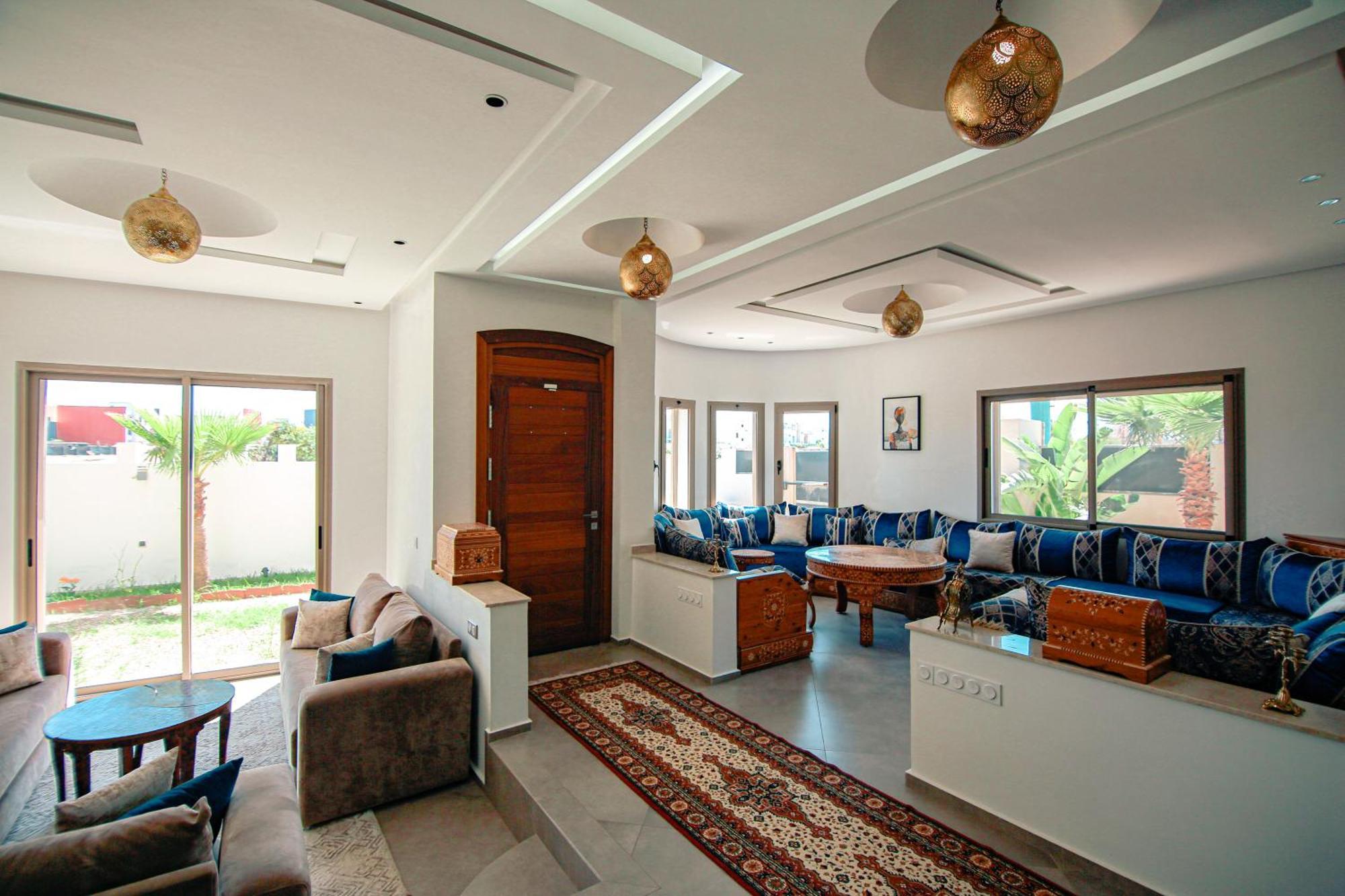 Villa Moderne A 5 Min De La Plage Avec Jardin Et 3 Salons Эс-Сувейра Экстерьер фото